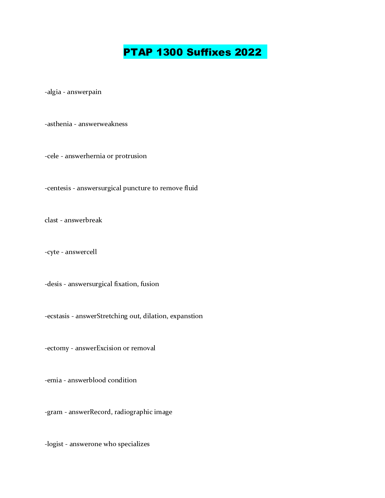 Preview image for PTAP 1300 Suffixes 2022